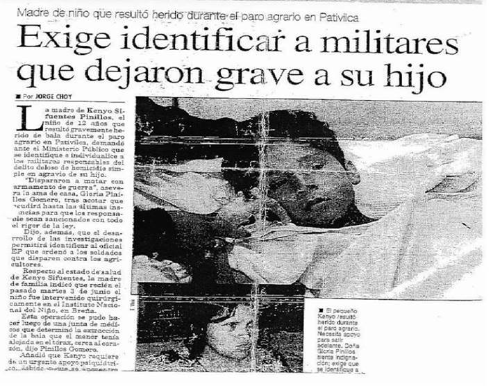 CNDDHH expresa su profundo pesar e indignación por la muerte de Kenllu Sifuentes Pinillos en Barranca