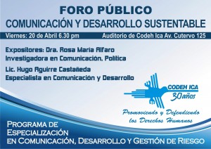 Foro Público Comunicación y Desarrollo Sustentable