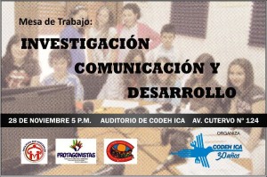 Mesa de trabajo: Investigación, Comunicación y Desarrollo