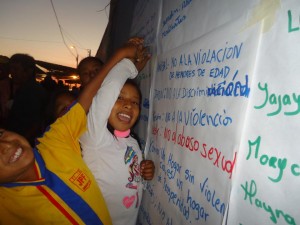 Tacama, Las Mercedes y Villacuri se movilizaron en la campaña «Infancia Sin Castigo»