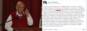 Alejandro Cussianovich: “El llamar “lacra” a los niños trabajadores ha sido un total desatino de la Ministra Ana Jara”