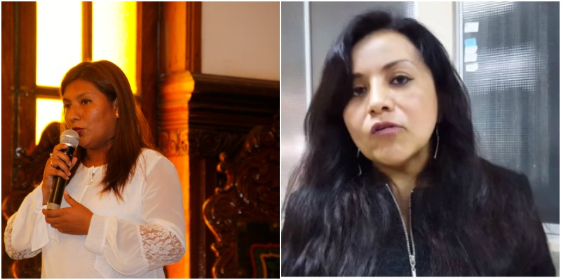 Elizabet Ordores, Regidora La Tinguiña y Patricia Torres, Regidora Pueblo Nuevo Chincha. Ambas integrantes de la Red de Mujeres Autoridades - REMUA ICA 