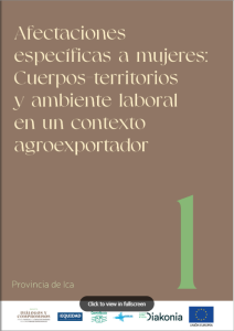 ESTUDIO: AFECTACIONES ESPECÍFICAS A MUJERES: CUERPOS – TERRITORIOS EN UN AMBIENTE LABORAL EN UN CONTEXTO AGROEXPORTADOR